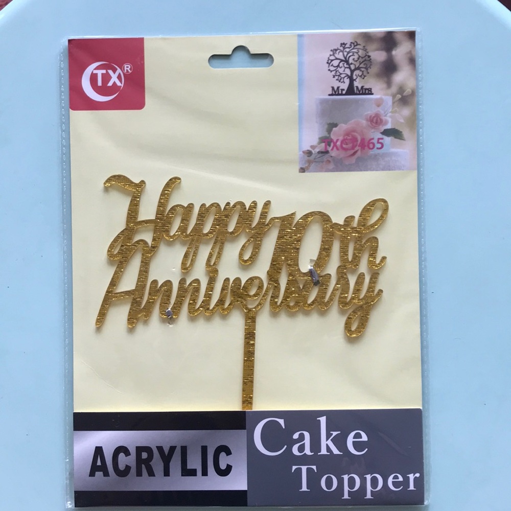 10 year anniversary cake topper